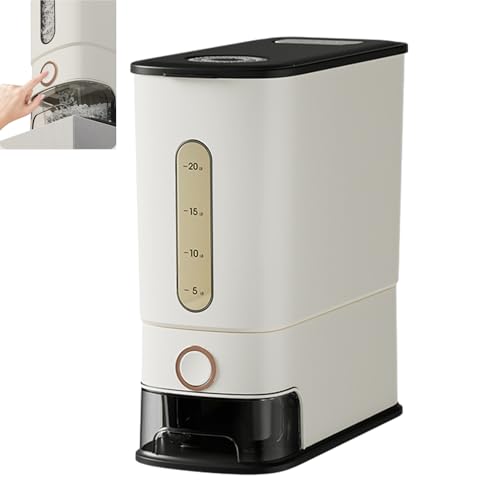 Distributore di riso - secchio di stoccaggio, contenitore per cereali | 24L DISPENSER DI CETERE CERILI CARATURE, CIBO AI VIOGLIO PER RISO PER USO DELLA PASSAGGIO DI PANTRITÀ DELLA CUSCINA