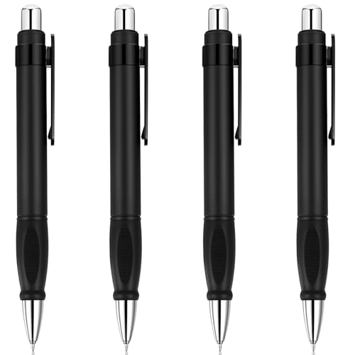 Sibba Lot de 4 grands stylos à bille rétractables pour stabilité d'écriture, encre de taille géante améliorée et grande stabilité, pointe à bille...