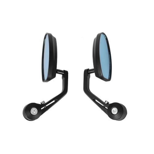 Rétroviseurs moto 7/8 anti vibration avec miroir ovale de guidon pour chopper