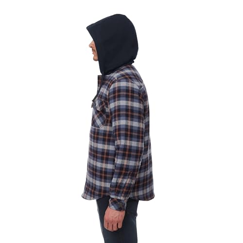 Men’s Plaid Insulated Casual Hooded Shirt Jacket3