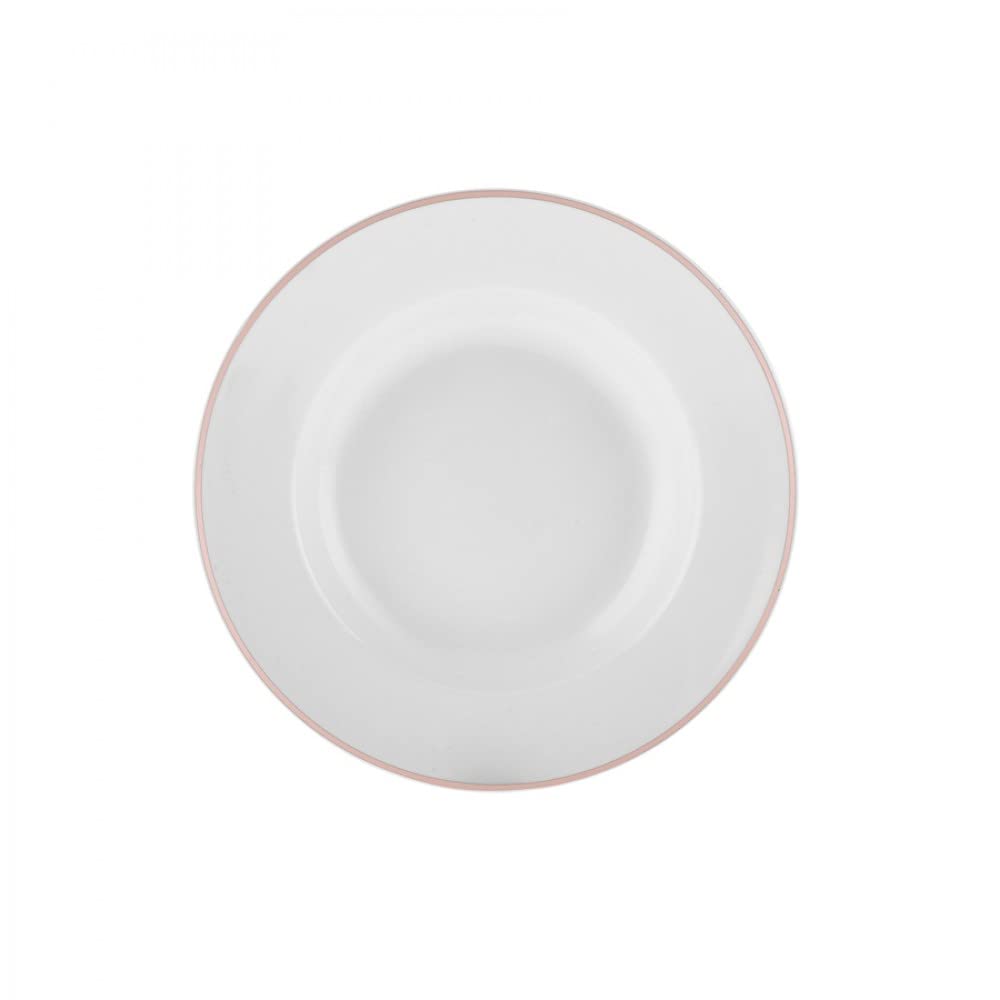 Karaca Rebeca zestaw naczyń porcelanowych w kolorze różowego złota, 24 części, jedyne w swoim rodzaju wzornictwo, okrągły, serwis łączony, naczynia porcelanowe, naczynia codzienne i specjalne