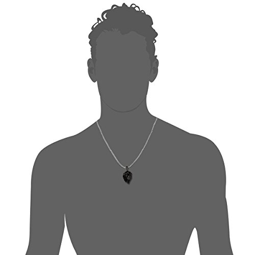 Cupimatch Lion Head Pendant Necklace, Mens Stainless Steel Gothic 22 Inch Biker Link Chain Gold Black (Black) #TOP4