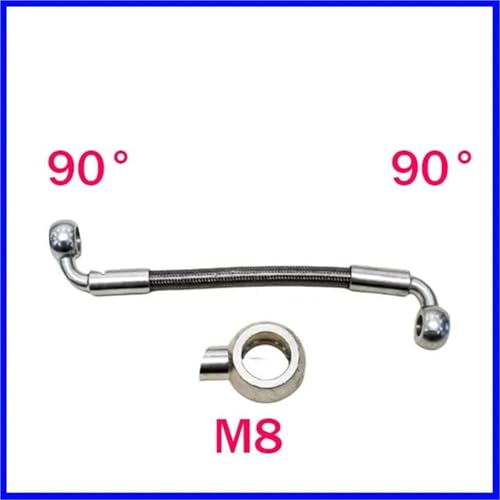Manguera de freno hidráulico de 1200mm con tubo de aceite trenzado y banjo de 8mm para moto 3