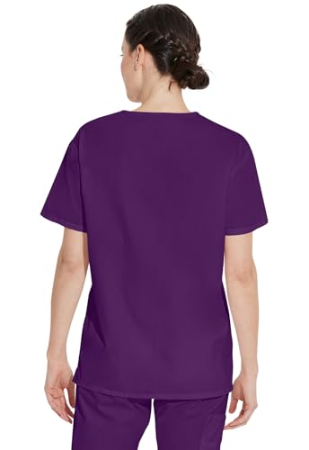 Image of Dickies EDS Signature Scrubs for Women and Scrubs for Men, Unisex One Pocket V-Neck Top in Soft Brushed Poplin 83706