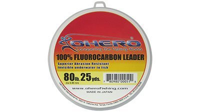 Ohero 100% Fluorocarbon Leader 80 Lb 25 Yards Spool Fishing Line / Ohero