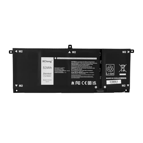 XClong 53Wh H5CKD Laptop Akku Ersatz für Dell Vostro 5300 5401 5501 Latitude 3410 3510 Inspiron 5300 5401 5408 5501 5508 5400 7405 7300 7500 2-in-1 Silver 07T8CD 09077G TXD03 15V Notebook Battery