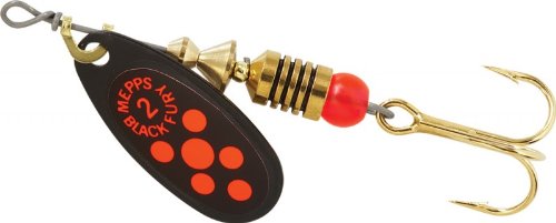 Mepp's Black Fury Flu Dot Size 2 cuillère tournante pour la pêche des carnassiers