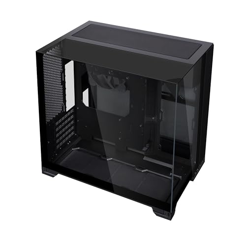 Lian Li O11 Vision-M - ATX Mid Tower PC Case with 140mm Fan - Hidden AIO Design - Triple Tempered Glass Panels - Up to 360mm AIO Support - Black (O11VMX)