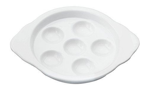 Get Discount Offer HIC Harold Import Co. YK-301 HIC Footed Escargot Plate, Porcelain, 5.5-inch