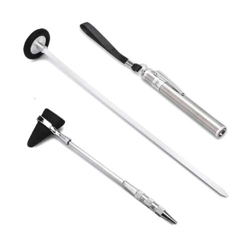 Image of HYZIK medical And examination euipments for medical use || doctor use.. (pen torch & queen Hammer & knee hammer)