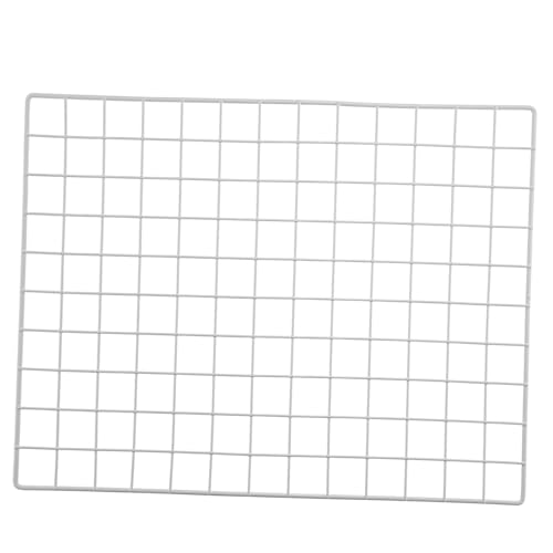 BAZEITFLOW Wire Wall Grid Panel Large 48.5x37.5cm Metal Grid Photo Display Panel White Wire Mesh Wall Organizer for Kindergarten Classroom