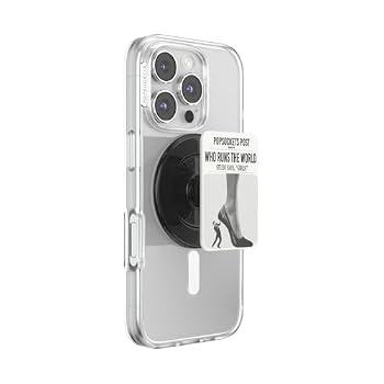 PopSockets Phone Grip for MagSafe, Magnetic Holder- Who Runs the World | With Magnet, Removable, Kindle/iPhone/Android/Tablet, Funny, Phone & Electronics Accessory