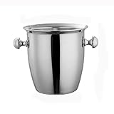 Cubo de hielo de acero inoxidable 304 para champán, cubo de hielo grueso, cubo de hielo de grano de hielo, barra de barril de vino tinto helado con asa, barril LCE (pequeño)