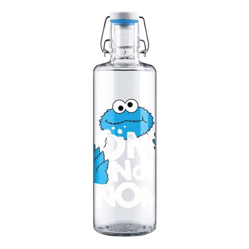 soulbottles 1,0 l • Krümelmonster • Trinkflasche aus Glas...