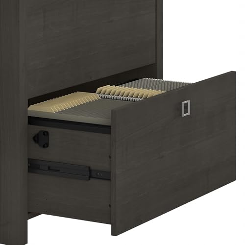image for Bush Furniture Lateral File Cabinet with Satin Silver Hardware | Echo 