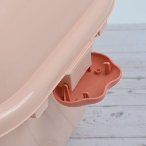 Image of Baby Bucket Multipurpose Storage Box with Wheels | Children's Toy Storage Box | Pulley Plastic Case Storage Container-(29.5 x 23 x 20.2 cm)-(White-8Ltr)