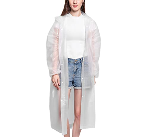 PEVA Women Man Raincoat Thickened Waterproof Rain Poncho Coat Adult Transparent Camping Hoodie Rainwear Suit