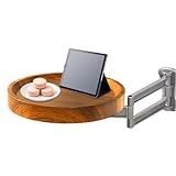 Comeon Wall Mounted Folding Nightstand, Night Stand Fold Down for Small Spaces Bedside Table Bed Side Tables Bedroom to Place Alarm Clock Electronic Devices Books (Wood)