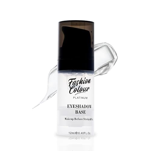 Fashion Colour Platinum Eyeshadow Base Makeup Before Sticky & Fix | Studio Finish HD Eye Base | Weightless Primer for Eyes, Increase Eyeshadow Stay Time | Primer for Eyelids | Shade- Transparent, 12ml