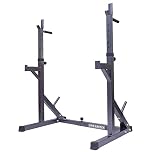 GYM MASTER Adjustable Squat and Bench Press Rack Stand with Spotters and Dip Bars