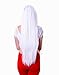 HDE Women's Wig Long Straight Hair Wig (32 Inches Total Length) with Included Wig Cap Synthetic Halloween Cosplay LARP Costume Accessory (White)