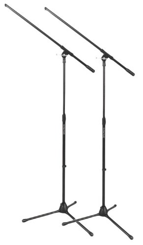 On Stage MS7701B Euro Boom Microphone Stand Bundle (Black) (2 Items)