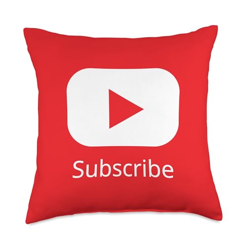 15 Best Home Decor Vloggers You Need to Follow for Inspiring Ideas 11 Red Subscribe Video Blogger Play Button Throw Pillow