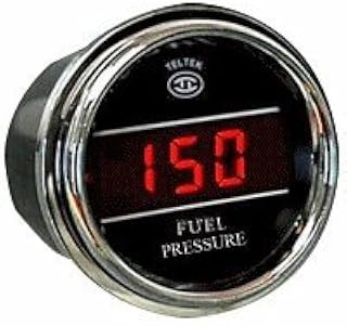 Fuel Pressure Gauge for Any Semi,Pickup Truck or Car - Bezel: Chrome - LED Color: Blue - PSI Range: 0-150 PSI