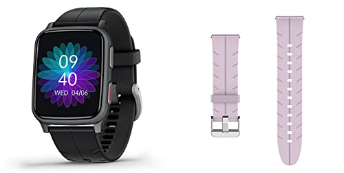 FITVII H56 Fitness Tracker (Black) and Purple Watch Replacement Band