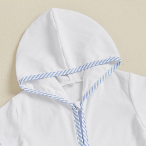 Nituyy Toddler Girls Boys Swim Cover Up Terry Cloth Swimsuit Coverup Wraps Zipper Bathing Suit Pool Beach Poncho Cover-Ups4