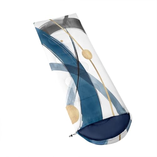 Erosebridal Black White Geometric Sleeping Bag Abstract Line Modern Art Camping Sleeping Bag miniatura 3
