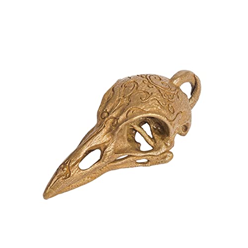 COPPERTIST.WU Raven Skull Pendant Necklace Gothic Crow Amulet Animal Head Charm Witcher Punk Jewelry Gift for Men Women