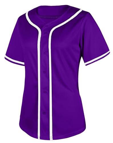 Camisa feminina de beisebol com botões em branco softball, manga curta, hip hop, hipster, ativa, Rox