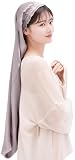 [COCOSILK] シルク ナイトキャップ ロングヘア用 シルクキャップ 筒型 ナイトキャップ ヘアキャップ(90cm, Free Size,アッシュピンク)
