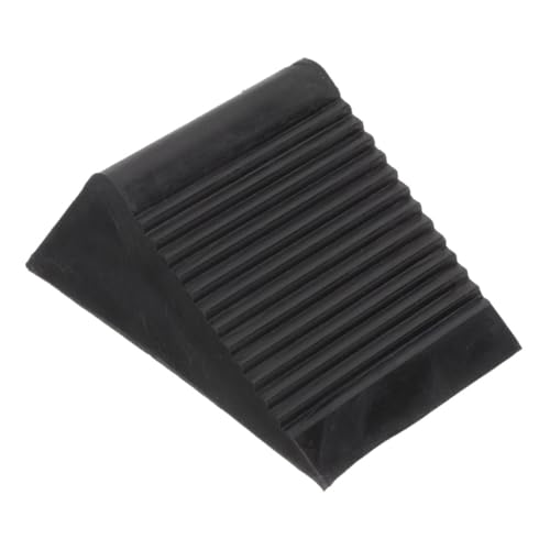 POPETPOP ホイール滑り止め 車輪の滑り止めチョック プロの車輪止め タイヤブロック 頑丈な車輪止め 車の車輪止め 軽量輪止め トラベル トレーラー用車輪止め タイヤ止め ゴム Black