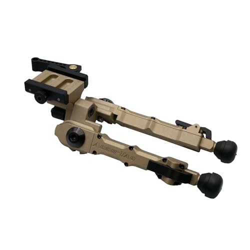 Accu-Tac BR-4 G2 Bipod, Arca-Swiss Spec QD Mount, FDE, Adjustable 4-Position Legs & Cant, Lightweight Aircraft Aluminum for Long Range & Competition Stability (TBRASQD-G204)