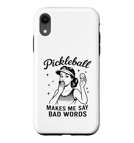 Funny Pickleball Make Me Say Bad Words �s�b�N���{�[�� ���[���A �X�}�z�P�[�X iPhone XR �p