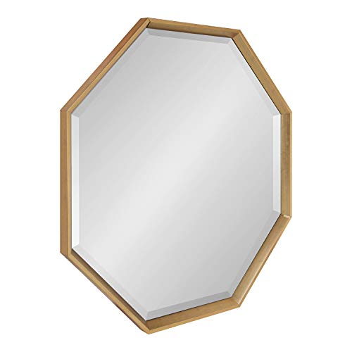 Kate and Laurel Calter Modern Large Octagon Frame Wall Mirror, 31.5 x 31.5, Gold