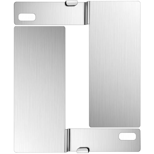 Blulu 2 Pcs Hawaii State Safety Check Bracket Stainless Steel License Plate Sticker with 15 Degree Angled Long 1 Holes Vertical License Plate Sticker Mount (Black)