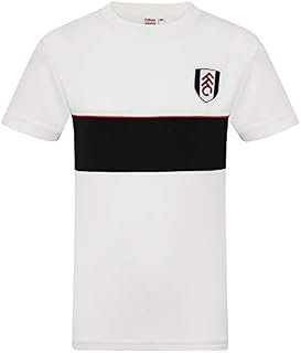Fulham FC Official Gift Boys Kids Poly Training Kit T-Shirt White 12-13 Years
