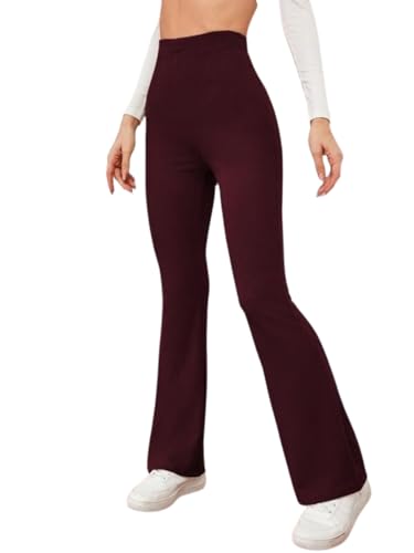 DHRUVI TRENDZ Women’s High Waist Joggers – Relaxed Fit Straight Leg Casual Pants | Stretchable Trousers for Travel, Lounge & College Wear