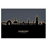 artboxONE Poster 60x40 cm Städte Darmstadt Skyline 