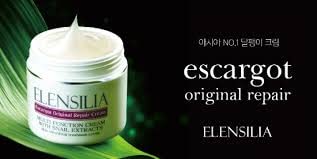 Korean Cosmetics Elensilia Escargot Original Repair Cream with Snail Extracts 50g+Escargot seaweed soap