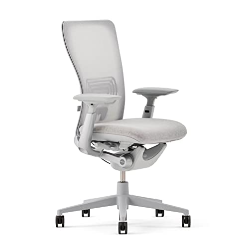 Haworth Zody Standard Posture Mesh Office Chair – Ergonomic Desk Chair with Pneumatic Seat Height Adjustments and Forward Tilt Option - with Lumbar Support (Cement)