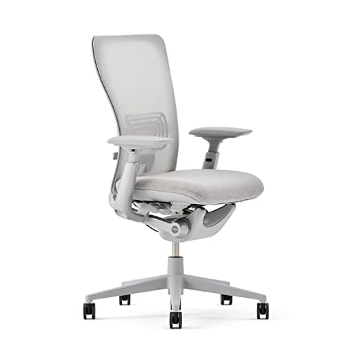 Haworth Zody Mesh Office Chair – Ergonomic Desk Chair with Pneumatic Seat Height Adjustments and Forward Tilt Option - with Lumbar Support (Cement)