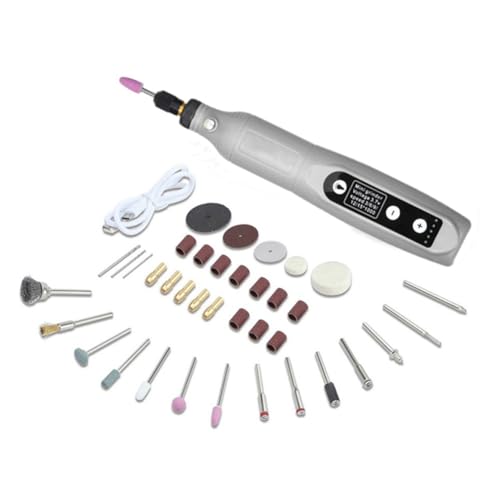 Pojedehy Mini Cordless Rotary Tool Kit, 5-Speed Multi-Purpose 3.7V Power Rotary Tool for Sanding Polishing Drilling DIY Crafts Easy Install Easy to Use