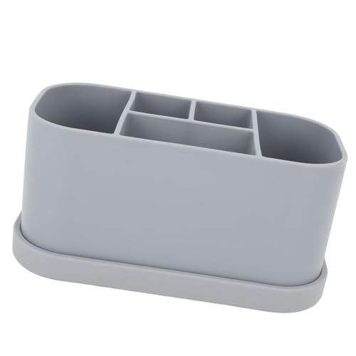 Support brosse à dents silicone multifonction au design épuré pour comptoir - 8