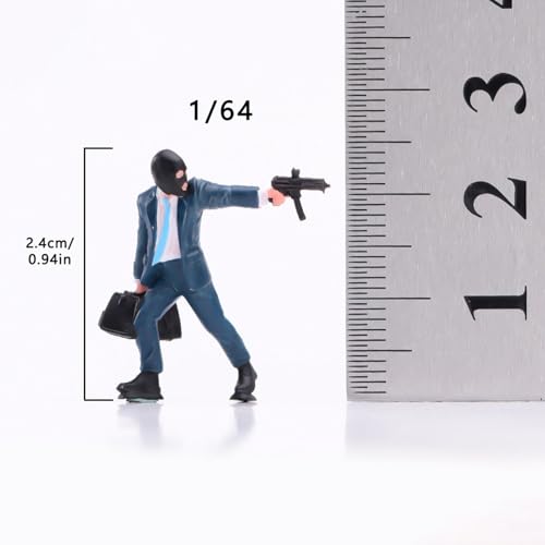 4 figuras miniatura escala 1:64 para dioramas miniatura 2