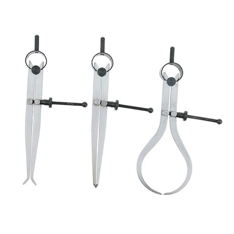 Spring Caliper Inside Outside Divider, 8 Inch, Set of 3 Types-image-38