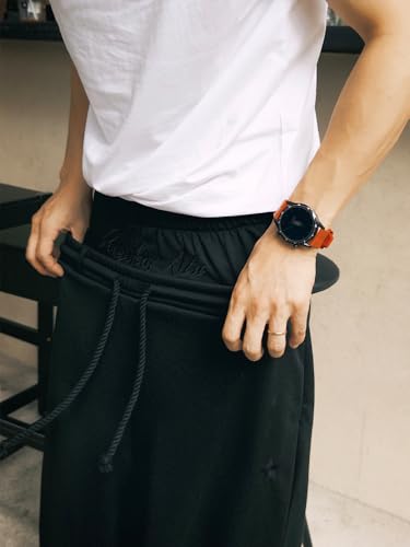 Double Waisted Sweatpants Men Y2k Baggy Sweatpants Wide Leg Drawstring Pants Streetwear Vintage Pants Gym Workout4